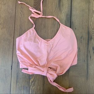 Kortni Jean Coral Tied Up Top - S